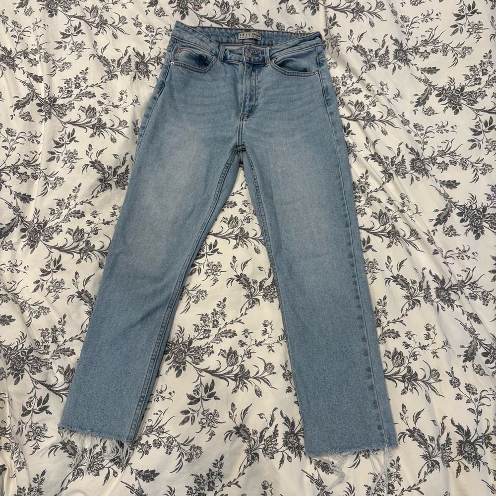Denim&Co Blue Straight Jeans Classic Style